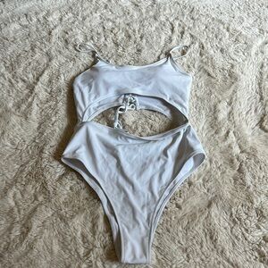 White Amazon one piece swimsuit!